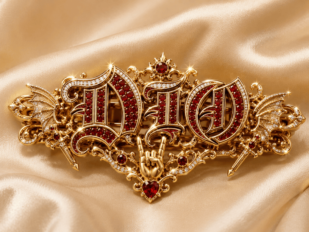 DIOO Elegant Gold Hair Clip For Women BMD