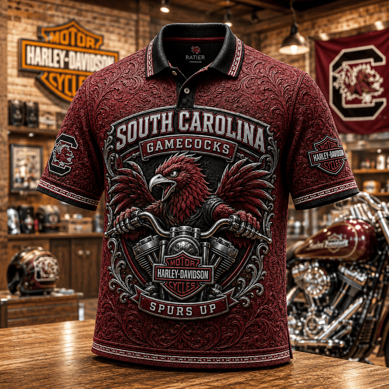 PREMIUM SCG EMBOSS POLO SHIRT HQH