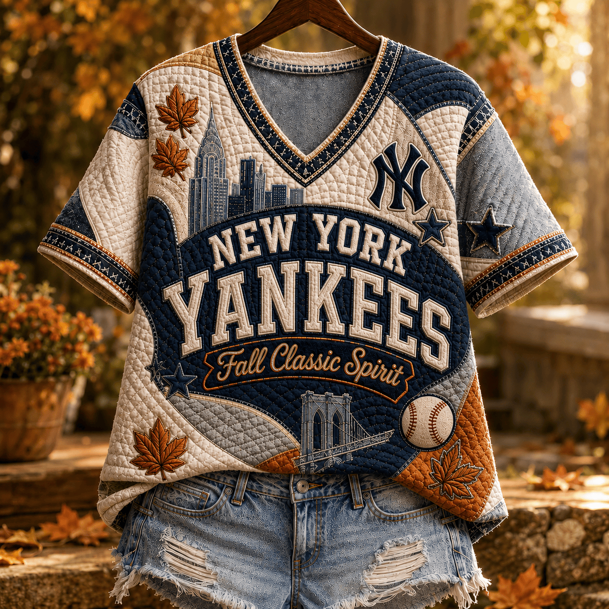 Premium NYY V-neck Shirt NTVA