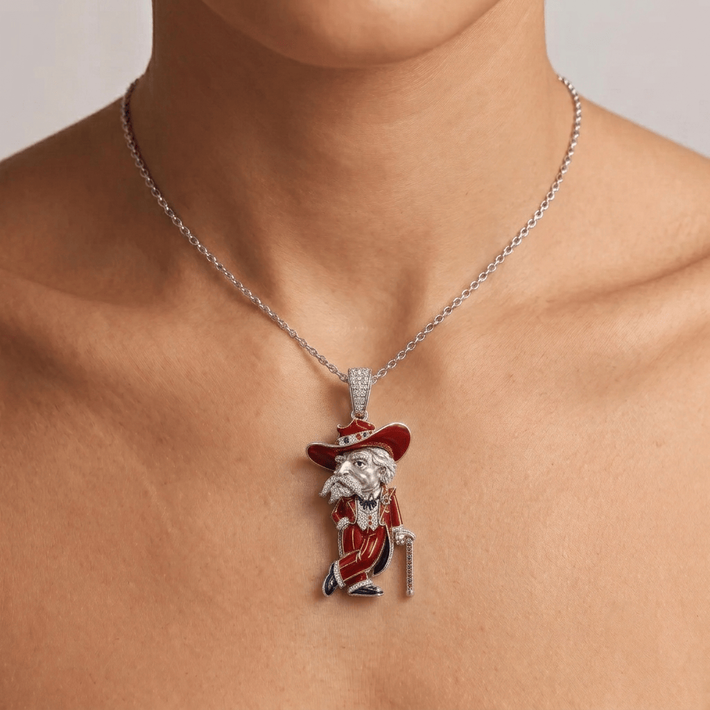 OMR Solid Gold Chain with Diamond Pendant BMD